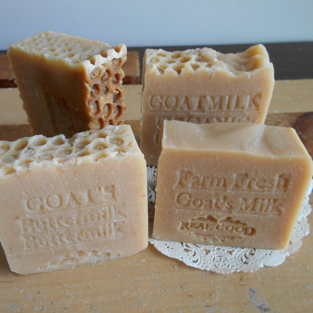 Organic Handmade Milk  Four Bar Soap Set Artisan - From the Farm to the Shower !