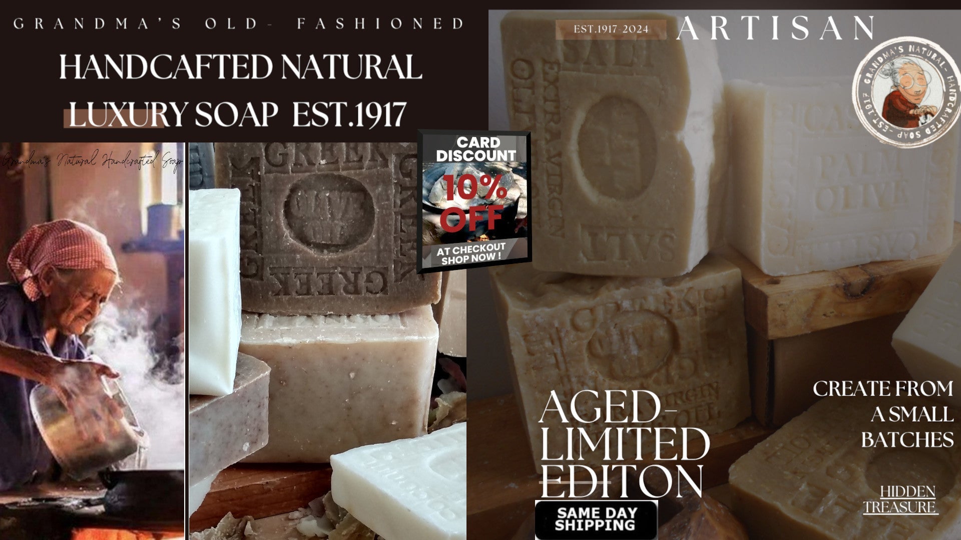 Artisan  Natural  Handcrafted Soap Luxury Soap  Since 1917